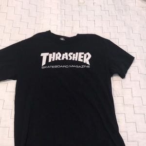Black and white thrasher t shirt